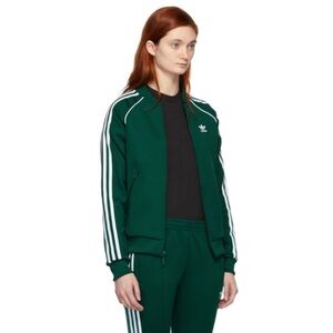 Adidas Originals Superstar Trefoil Track Jacket Collegiate Green Small NWOT